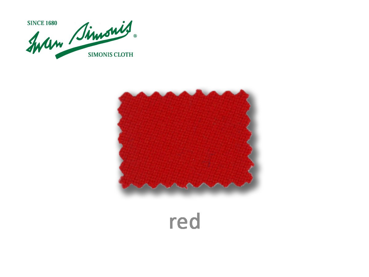 DRAP DE BILLARD SIMONIS 760 EN COULEUR ROUGE (RED)